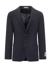 Corneliani Giacca Blu in Lana con Revers Classico - Abbigliamento Uomo | Lidia Shopping