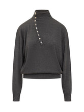 Isabel Marant Maglia Grigia con Bottoni Asimmetrici - Abbigliamento Donna | Lidia Shopping