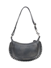 Isabel Marant Borsa Oskan Moon-GD in Pelle Vintage Nera - Borse A Spalla Donna | Lidia Shopping