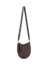 Isabel Marant Borsa Oskan Soft Zip in Suede Marrone - Borse A Spalla Donna | Lidia Shopping
