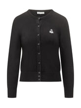 Isabel Marant Étoile Black Cardigan with Embroidered Logo - Collezione Happy Birthday | Lidia Shopping