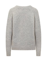 Isabel Marant Étoile Grey Cardigan with Embroidered Logo - Collezione Happy Birthday | Lidia Shopping
