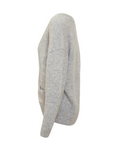 Isabel Marant Étoile Grey Cardigan with Embroidered Logo - Collezione Happy Birthday | Lidia Shopping