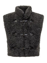 Isabel Marant Étoile Black Shearling Vest with Toggle Closure - Collezione Happy Birthday | Lidia Shopping