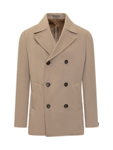 Corneliani Beige Double-Breasted Coat - Collezione Happy Birthday | Lidia Shopping