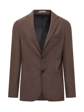 Corneliani Brown Single-Breasted Jacket for Men - Collezione Happy Birthday | Lidia Shopping