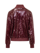 Burgundy Sequin Bomber Jacket Akep - Akep | Lidia Shopping