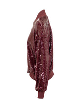 Burgundy Sequin Bomber Jacket Akep - Akep | Lidia Shopping