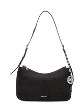 Michael Kors Borsa Hobo Media in Suede Nero - Borse A Spalla Donna | Lidia Shopping