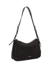 Michael Kors Borsa Hobo Media in Suede Nero - Borse A Spalla Donna | Lidia Shopping