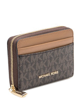 Michael Kors Portafoglio Zip in Tela Monogram Marrone - Accessori Donna | Lidia Shopping