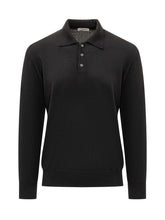 Black Wool Long-Sleeve Polo Altea - Altea | Lidia Shopping