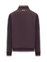 Casablanca Felpa Bordeaux con Mezza Zip e Logo - Abbigliamento Uomo | Lidia Shopping