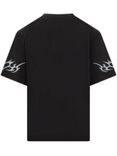 Casablanca Black T-Shirt with Floral and Tribal Print - Casablanca | Lidia Shopping