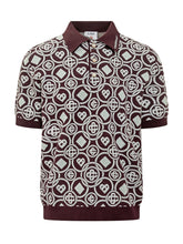 Casablanca Polo Bordeaux con Logo All Over - Abbigliamento Uomo | Lidia Shopping