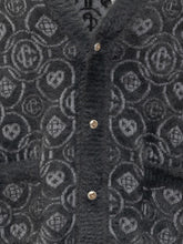 Casablanca Cardigan in Lana con Logo Monogram Grigio - Abbigliamento Uomo | Lidia Shopping