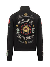 Casablanca Cardigan Nero con Ricami Giapponesi Multicolor - Abbigliamento Uomo | Lidia Shopping