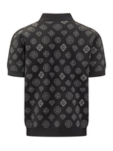 Casablanca Polo Nera con Logo All Over - Abbigliamento Uomo | Lidia Shopping