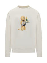 Drole de Monsieur Felpa Bianca Graphic Dog - Abbigliamento Uomo | Lidia Shopping