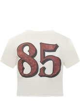 Dolce & Gabbana White Crop T-Shirt with Doll Print - Collezione Happy Birthday | Lidia Shopping
