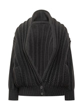 Dolce & Gabbana Black Oversize Cable Knit Cardigan - Collezione Happy Birthday | Lidia Shopping