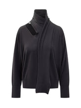 Zanone Maglia Nera con Sciarpa Integrata - Abbigliamento Donna | Lidia Shopping