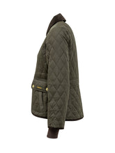 Barbour Giacca Trapuntata Verde con Colletto in Velluto - Abbigliamento Donna | Lidia Shopping