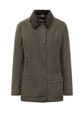 Barbour Giacca Cerata Verde con Colletto in Velluto - Abbigliamento Donna | Lidia Shopping