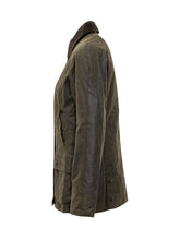 Barbour Giacca Cerata Verde con Colletto in Velluto - Abbigliamento Donna | Lidia Shopping