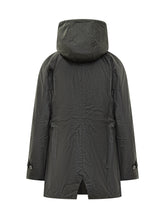 Barbour Parka Nero Cerato con Cappuccio - Abbigliamento Donna | Lidia Shopping