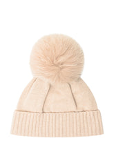 Exterior Beige Cashmere Beanie with Pom Pom - Black Friday – ENG | Lidia Shopping
