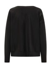 Exterior Maglia Nera con Inserto in Pizzo Floreale - Abbigliamento Donna | Lidia Shopping