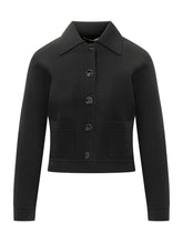 Exterior Giacca Nera in Maglia con Bottoni - Abbigliamento Donna | Lidia Shopping