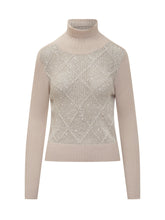 Exterior Dolcevita Beige con Paillettes - Abbigliamento Donna | Lidia Shopping