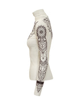 Exterior Ivory Turtleneck with Graphic Print - Collezione Happy Birthday | Lidia Shopping