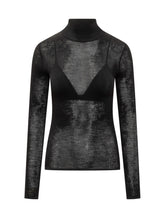 Versace Sheer Black Turtleneck - Collezione Happy Birthday | Lidia Shopping