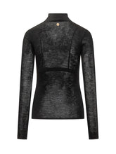 Versace Sheer Black Turtleneck - Collezione Happy Birthday | Lidia Shopping