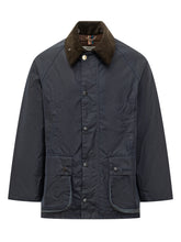 Barbour x Paul Smith Blue Waxed Jacket with Corduroy Collar - Barbour x Paul Smith | Lidia Shopping