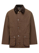 Barbour x Paul Smith Brown Waxed Jacket with Corduroy Collar - Barbour x Paul Smith | Lidia Shopping