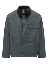 Barbour x Paul Smith Green Waxed Jacket with Corduroy Collar - Barbour x Paul Smith | Lidia Shopping