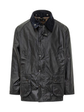 Barbour Giacca Cerata Nera con Colletto in Velluto - Abbigliamento Uomo | Lidia Shopping