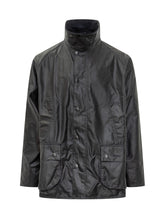 Barbour Giacca Cerata Nera con Colletto in Velluto - Abbigliamento Uomo | Lidia Shopping