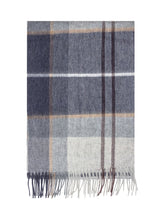 Barbour Sciarpa in Lana Tartan Blu e Grigio - Accessori Uomo | Lidia Shopping