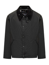 Barbour Black Waxed Jacket with Corduroy Collar - Collezione Happy Birthday | Lidia Shopping