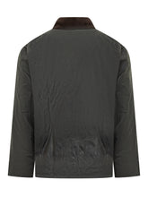 Barbour Green Waxed Jacket with Corduroy Collar - Collezione Happy Birthday | Lidia Shopping