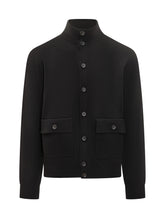 Cardigan in Lana Filippo De Laurentiis Nero con Tasche e Collo Alto - Abbigliamento Uomo | Lidia Shopping