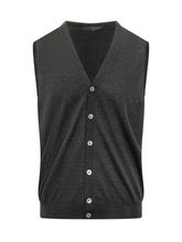 Filippo De Laurentiis Grey Wool Buttoned Vest - Collezione Happy Birthday | Lidia Shopping