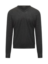 Filippo De Laurentiis Grey Wool V-Neck Sweater - Collezione Happy Birthday | Lidia Shopping