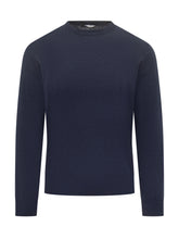 Filippo De Laurentiis Dark Blue Wool Crewneck Sweater - Collezione Happy Birthday | Lidia Shopping