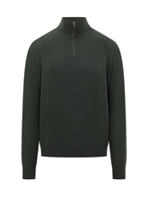 Filippo De Laurentiis Green Wool Half-Zip Sweater - Collezione Happy Birthday | Lidia Shopping